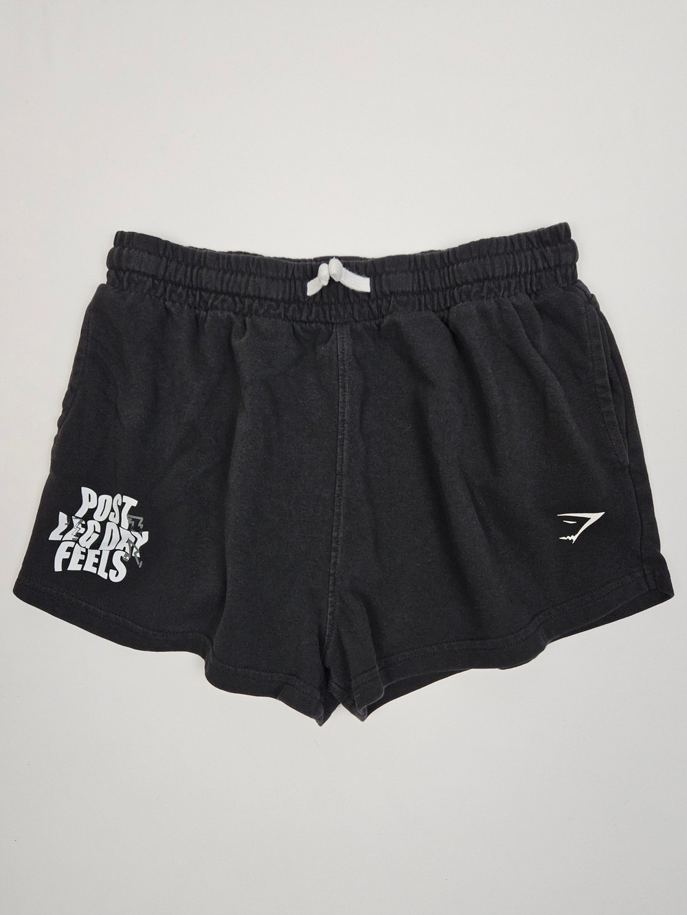 Gymshark Post Leg Day Feels Black Sweat Shorts Women's Medium